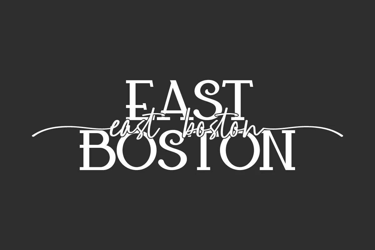 Beispiel einer East Boston Regular-Schriftart