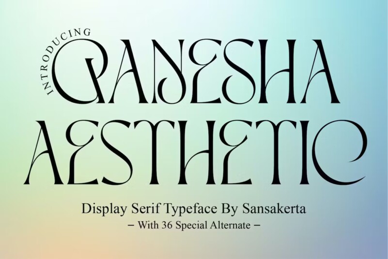 Beispiel einer Ganesha Aesthetic-Schriftart