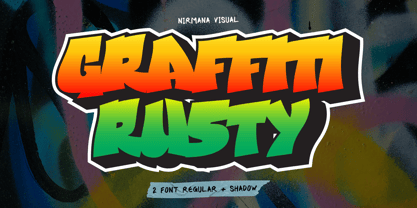Beispiel einer Graffiti Rusty-Schriftart