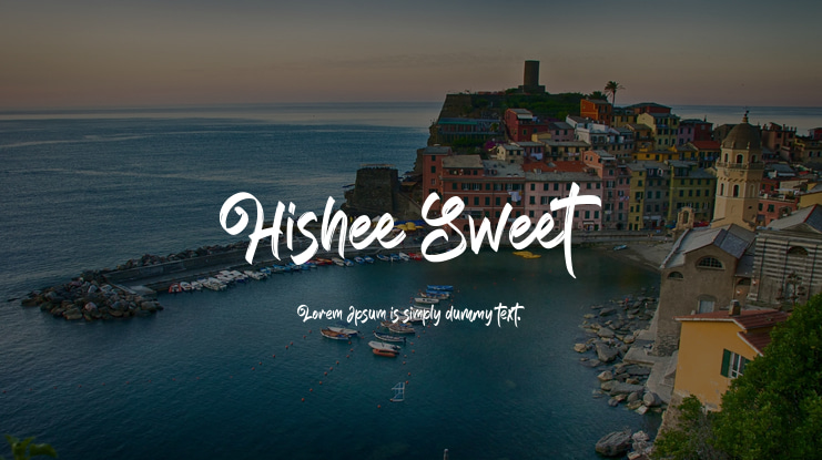 Beispiel einer Hishee Sweet-Schriftart