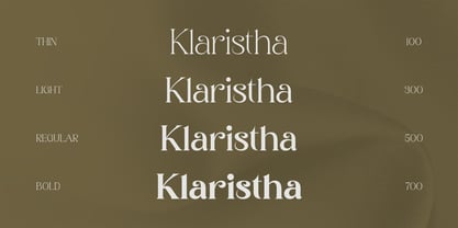 Beispiel einer Klaristha Ornament-Schriftart