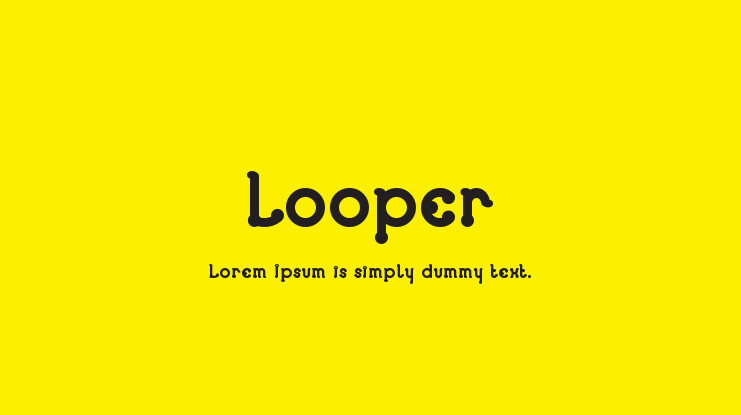 Beispiel einer Looper-Schriftart