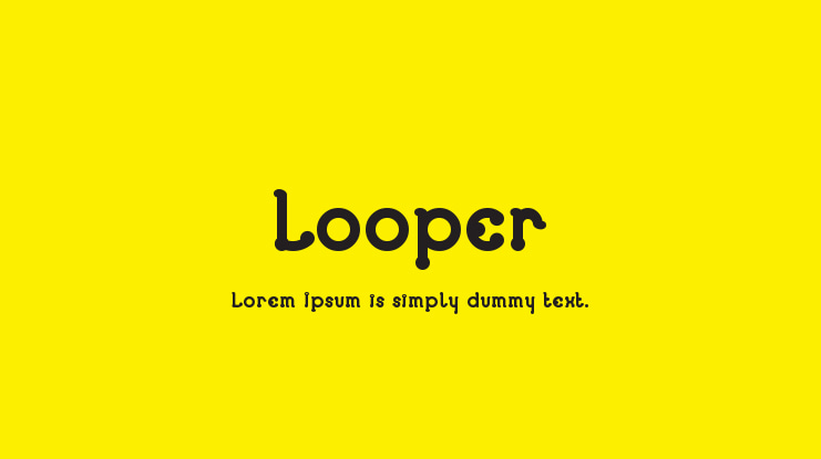 Beispiel einer Looper Regular-Schriftart