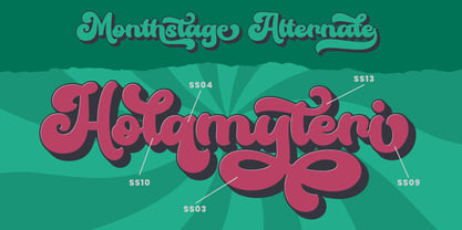 Beispiel einer Monthstage Extrude-Schriftart