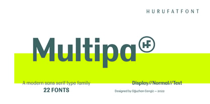 Beispiel einer Multipa-Schriftart