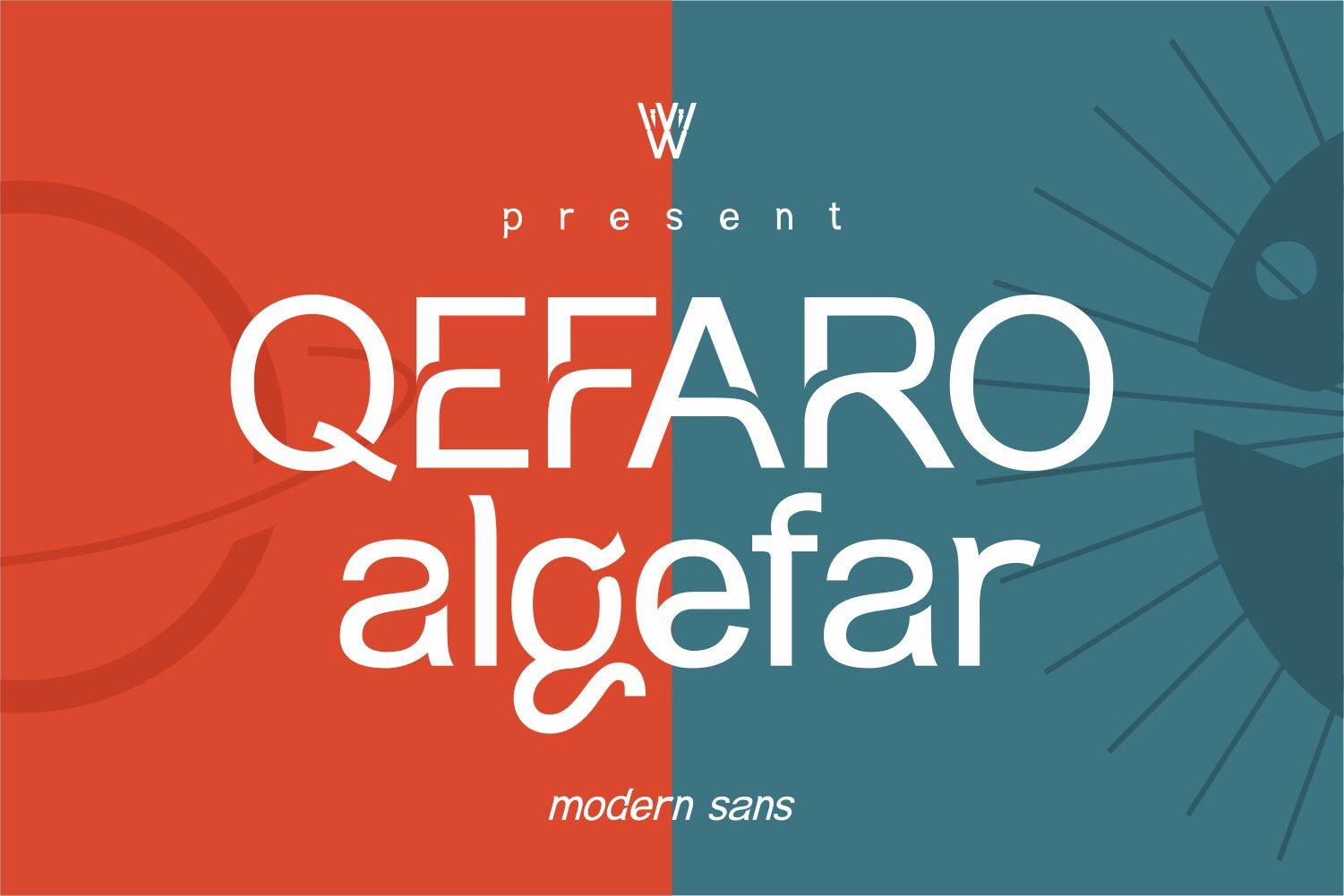 Beispiel einer Qefaro Algefar-Schriftart