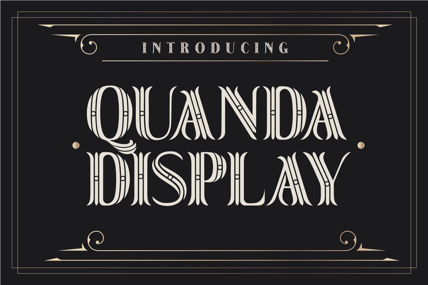 Beispiel einer Quanda Display-Schriftart