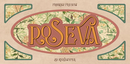 Beispiel einer Roseva-Schriftart