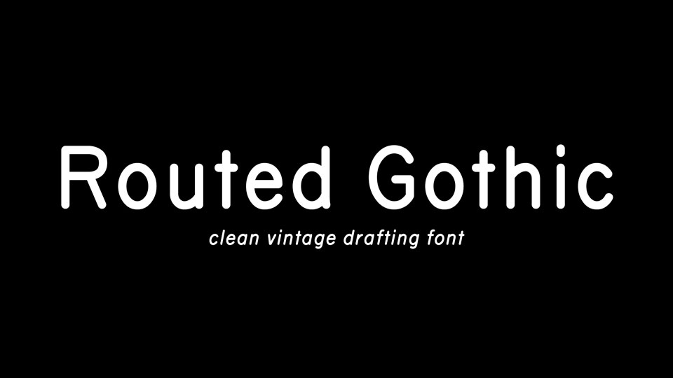 Beispiel einer Routed Gothic Wide-Schriftart