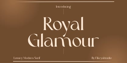 Beispiel einer Royal Glamour-Schriftart