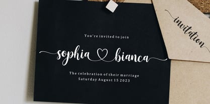 Beispiel einer Sophia Bianca Regular-Schriftart