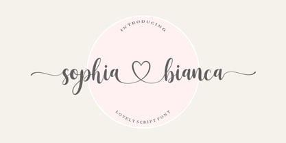 Beispiel einer Sophia Bianca-Schriftart