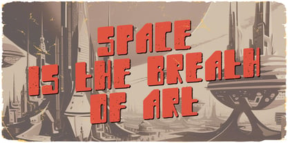 Beispiel einer Space Journey Rough-Schriftart