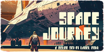 Beispiel einer Space Journey-Schriftart