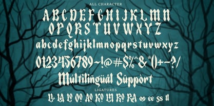 Beispiel einer Spooky Frights Regular-Schriftart