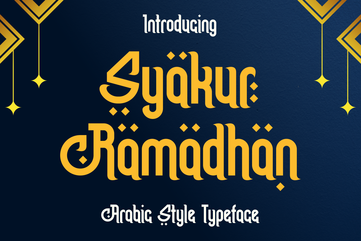 Beispiel einer Syakur Ramadhan-Schriftart