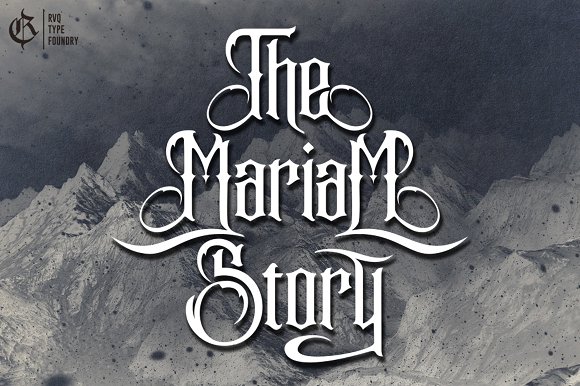 Beispiel einer The Mariam Story-Schriftart
