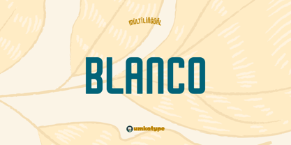 Beispiel einer Blanco Regular-Schriftart