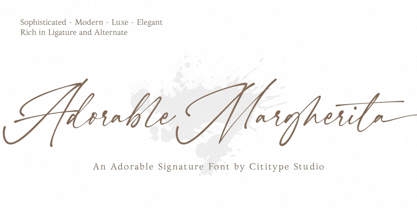 Beispiel einer Adorable Margherita-Schriftart