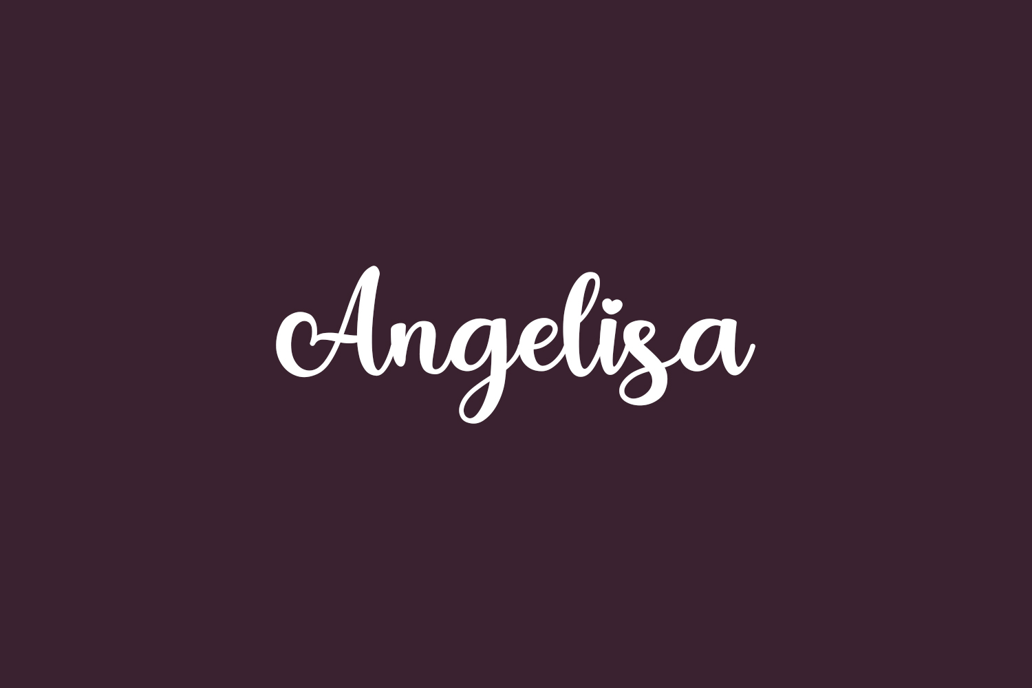 Beispiel einer Angelisa-Schriftart