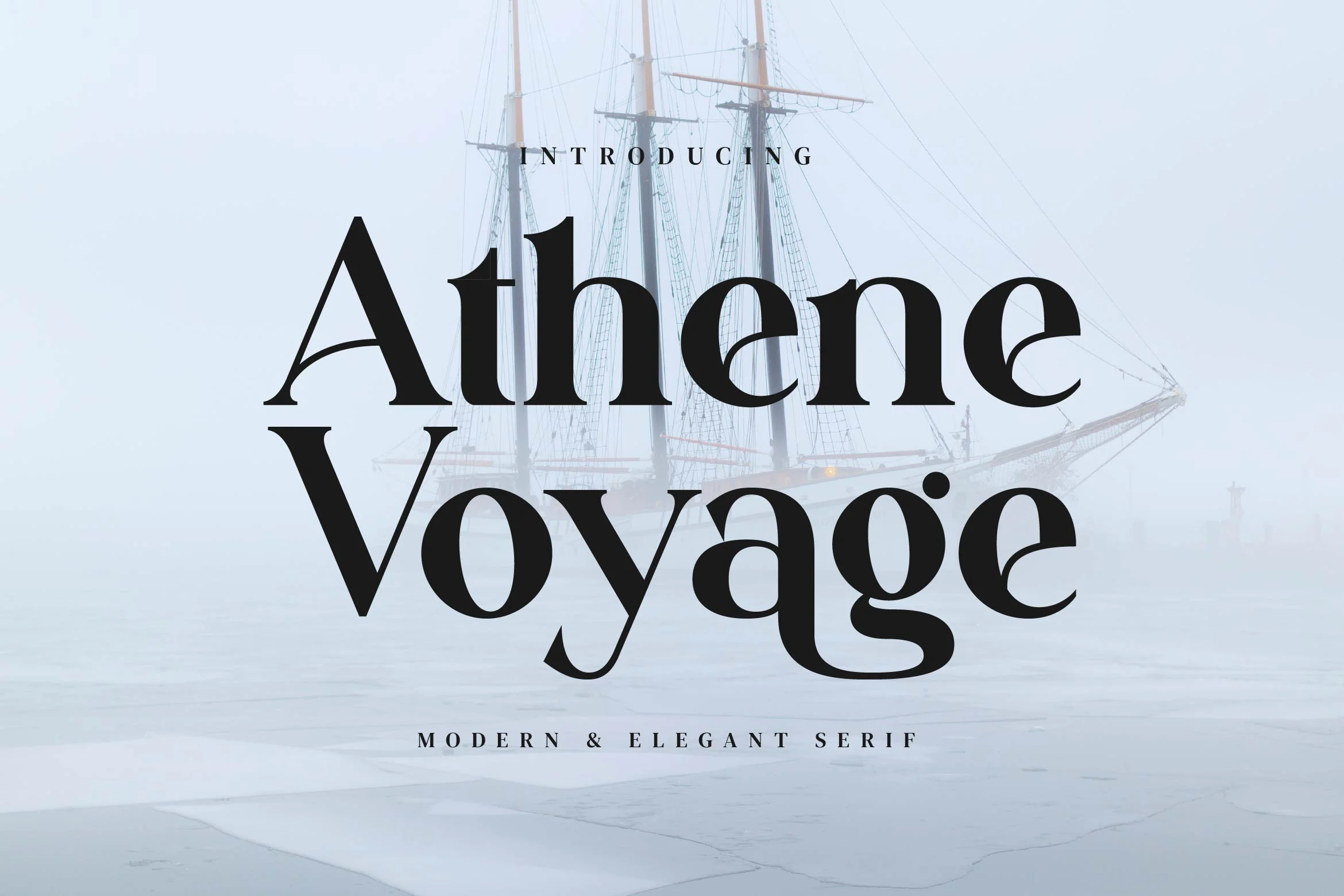 Beispiel einer Athene Voyage Regular-Schriftart