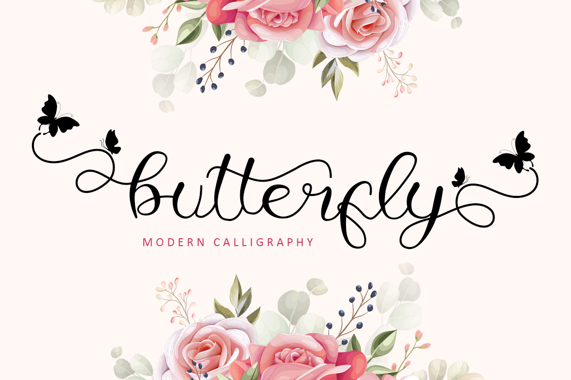 Beispiel einer Butterfly-Schriftart