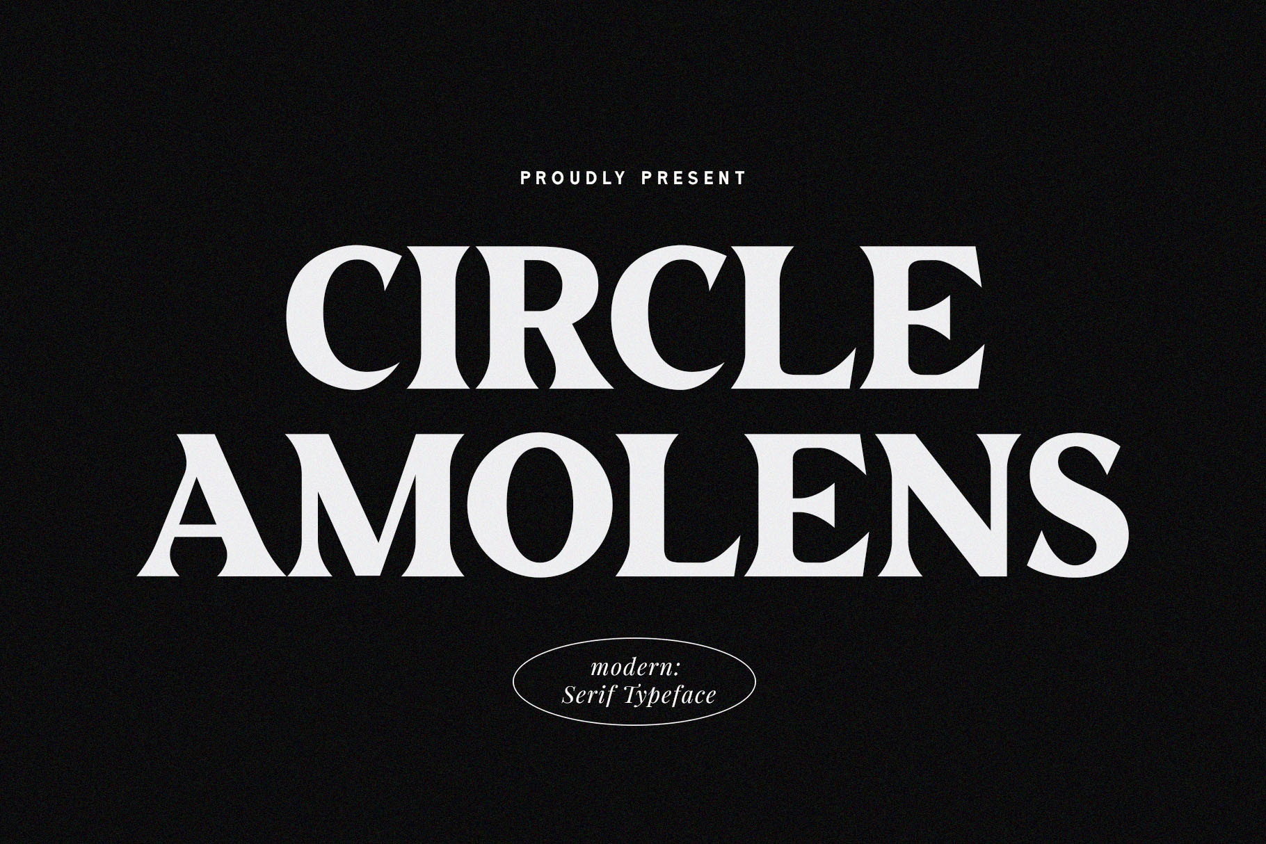 Beispiel einer Circle Amolens-Schriftart