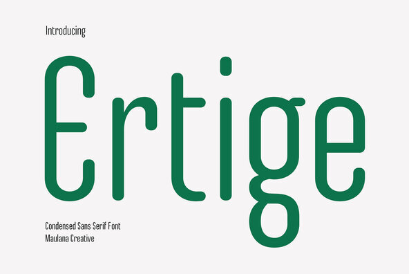 Beispiel einer Ertige Regular-Schriftart