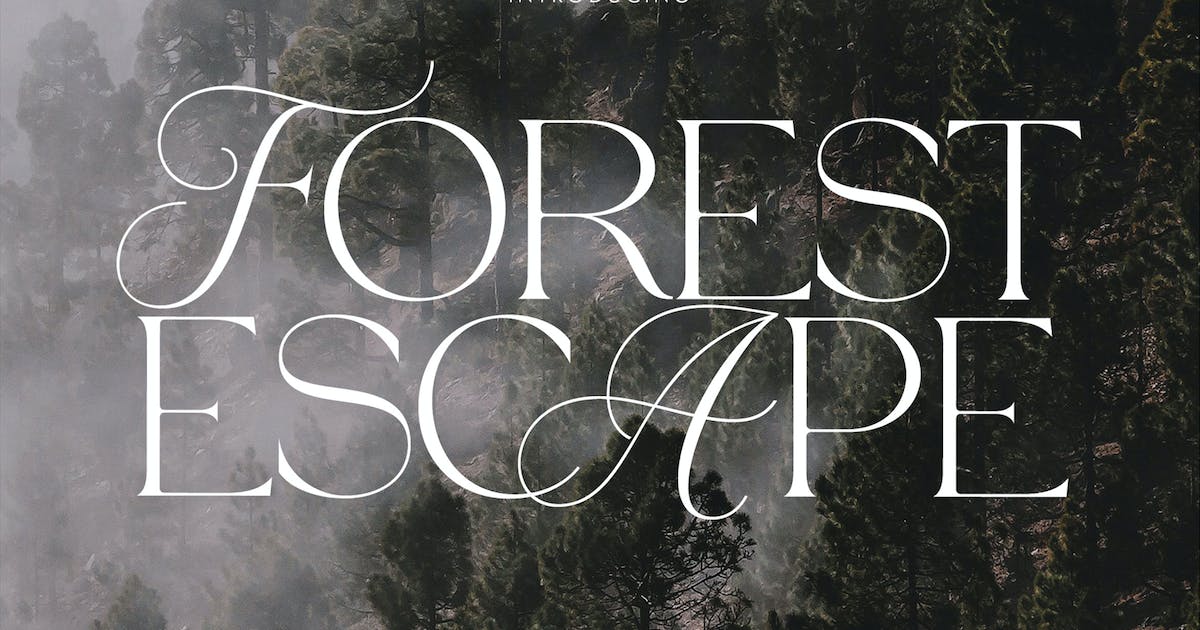 Beispiel einer Forest Escape Regular-Schriftart