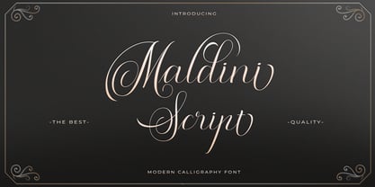 Beispiel einer Maldini Script-Schriftart