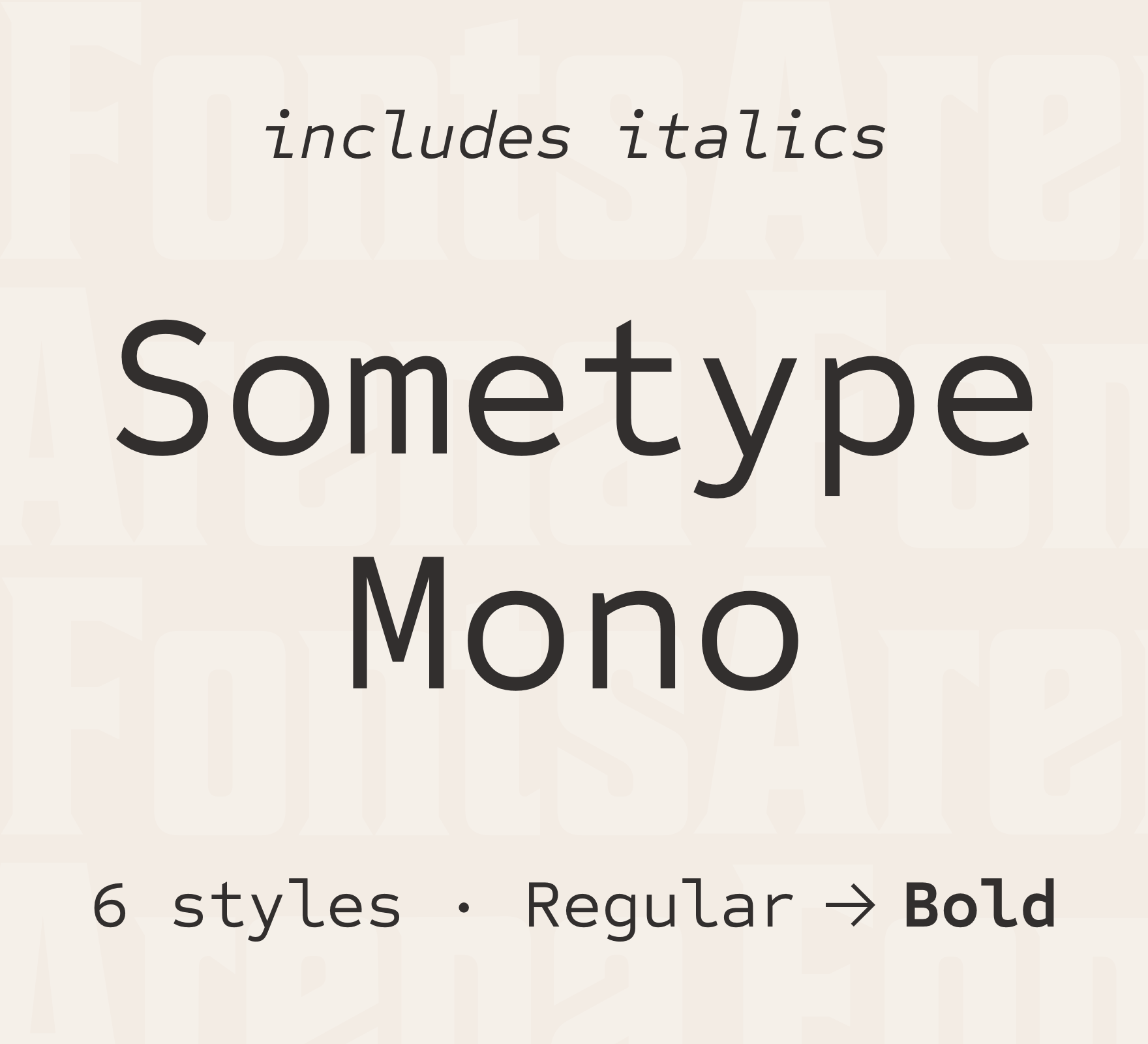 Beispiel einer Sometype Mono Medium Italic-Schriftart