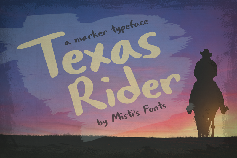 Beispiel einer Texas Rider-Schriftart