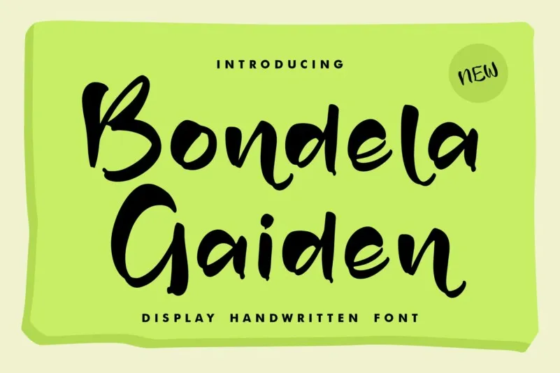 Beispiel einer Bondela Gaiden-Schriftart