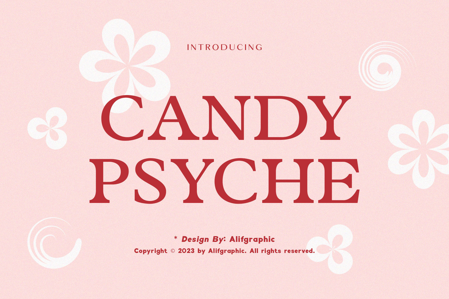 Beispiel einer Candy Psyche-Schriftart