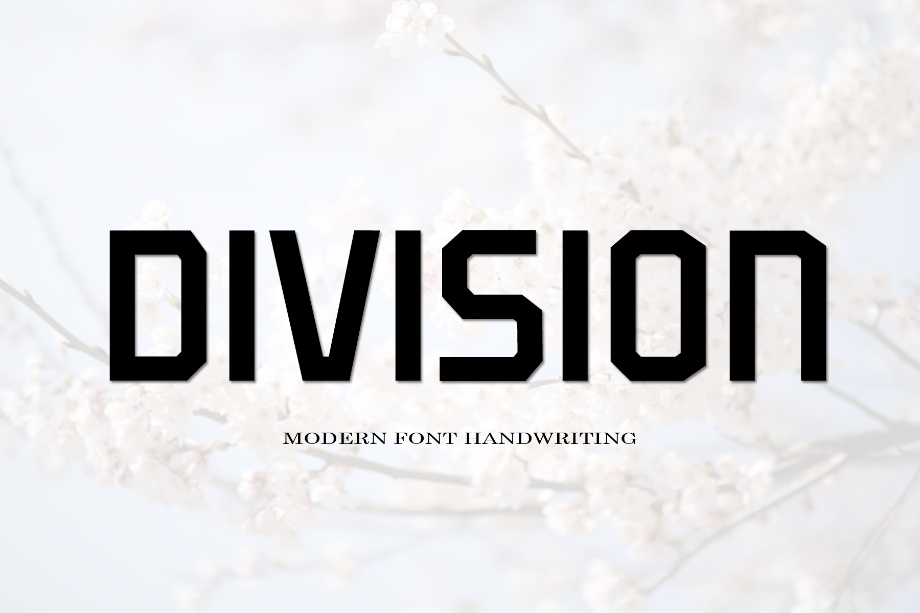 Beispiel einer Division-Schriftart