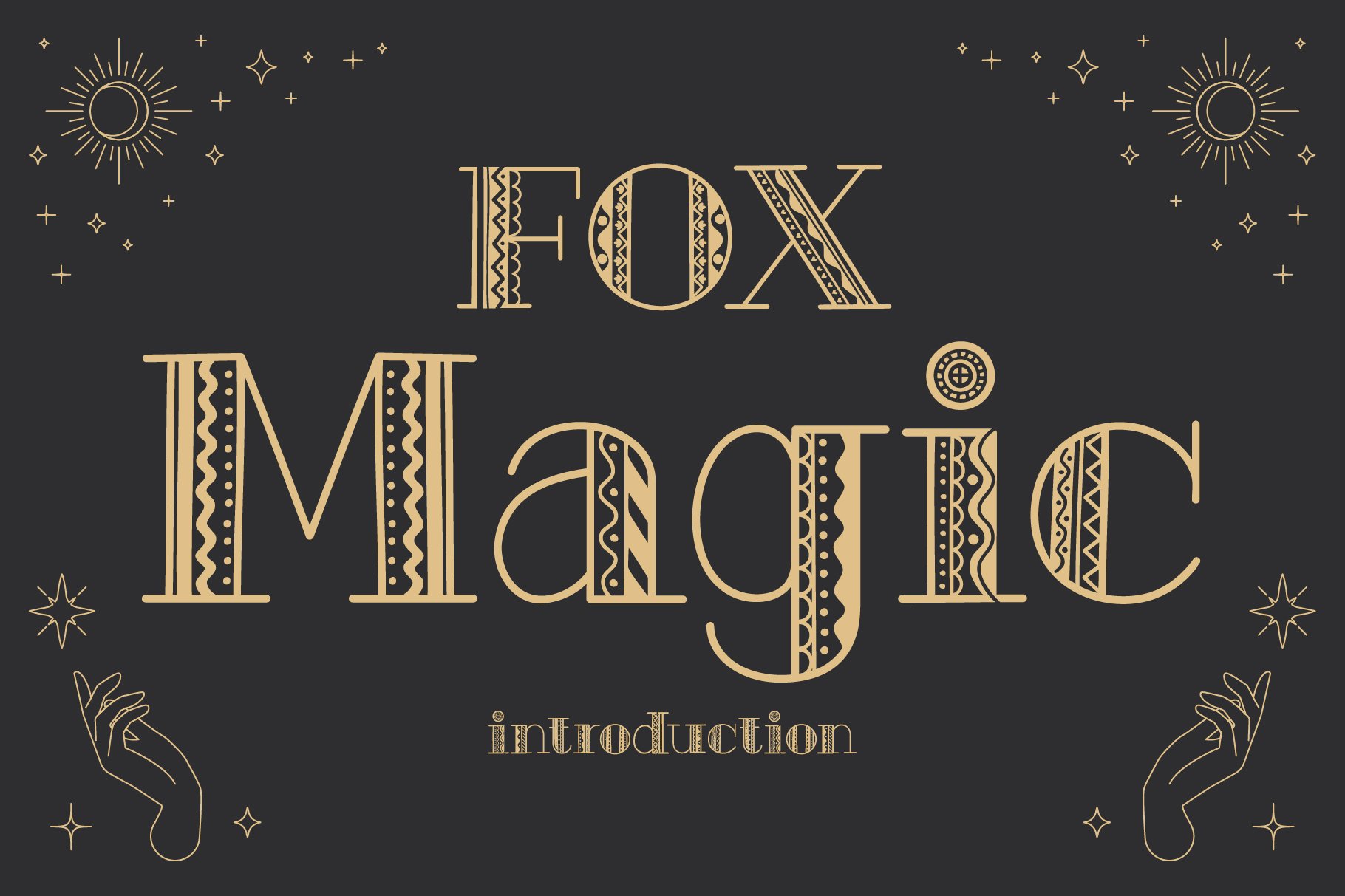 Beispiel einer Fox Magic Regular-Schriftart