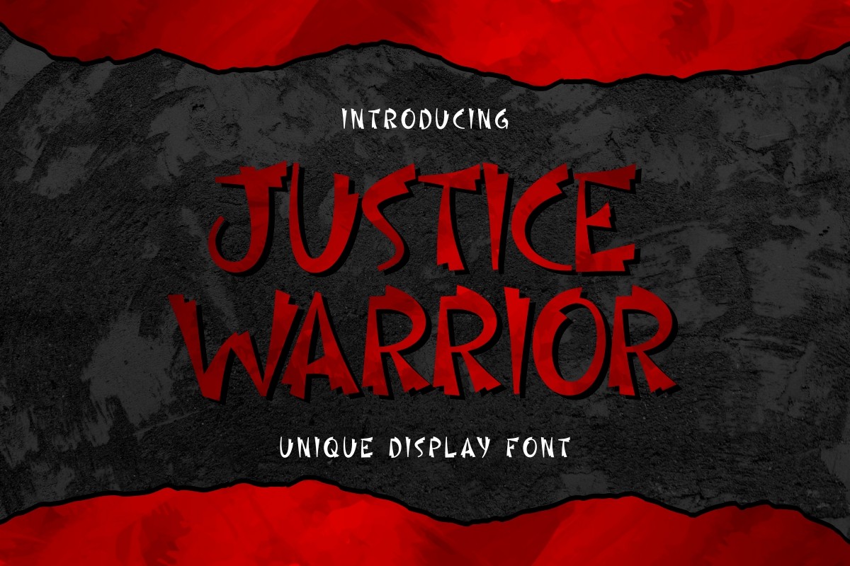 Beispiel einer Justice Warrior-Schriftart