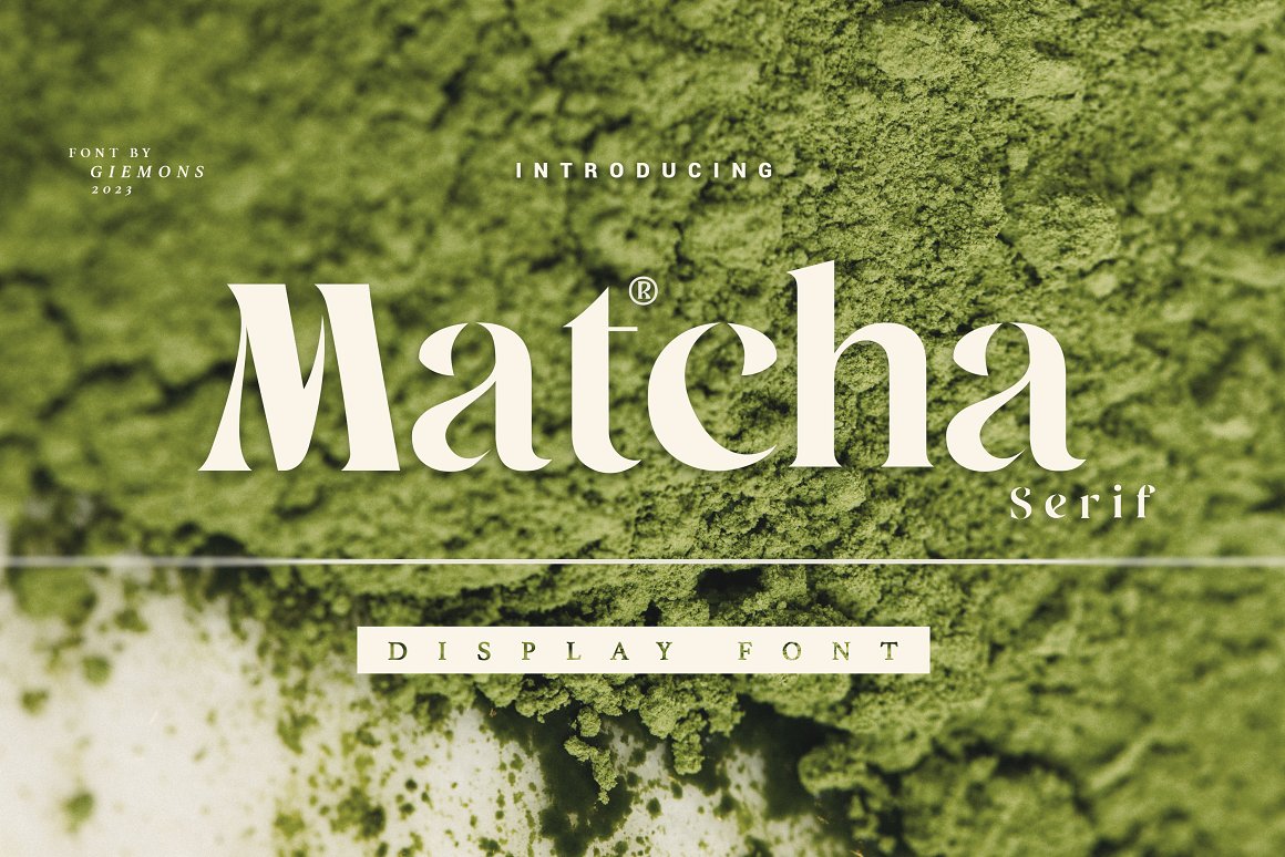 Beispiel einer Matcha Serif-Schriftart