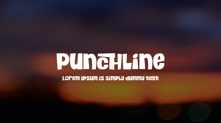 Beispiel einer Punchline Regular-Schriftart
