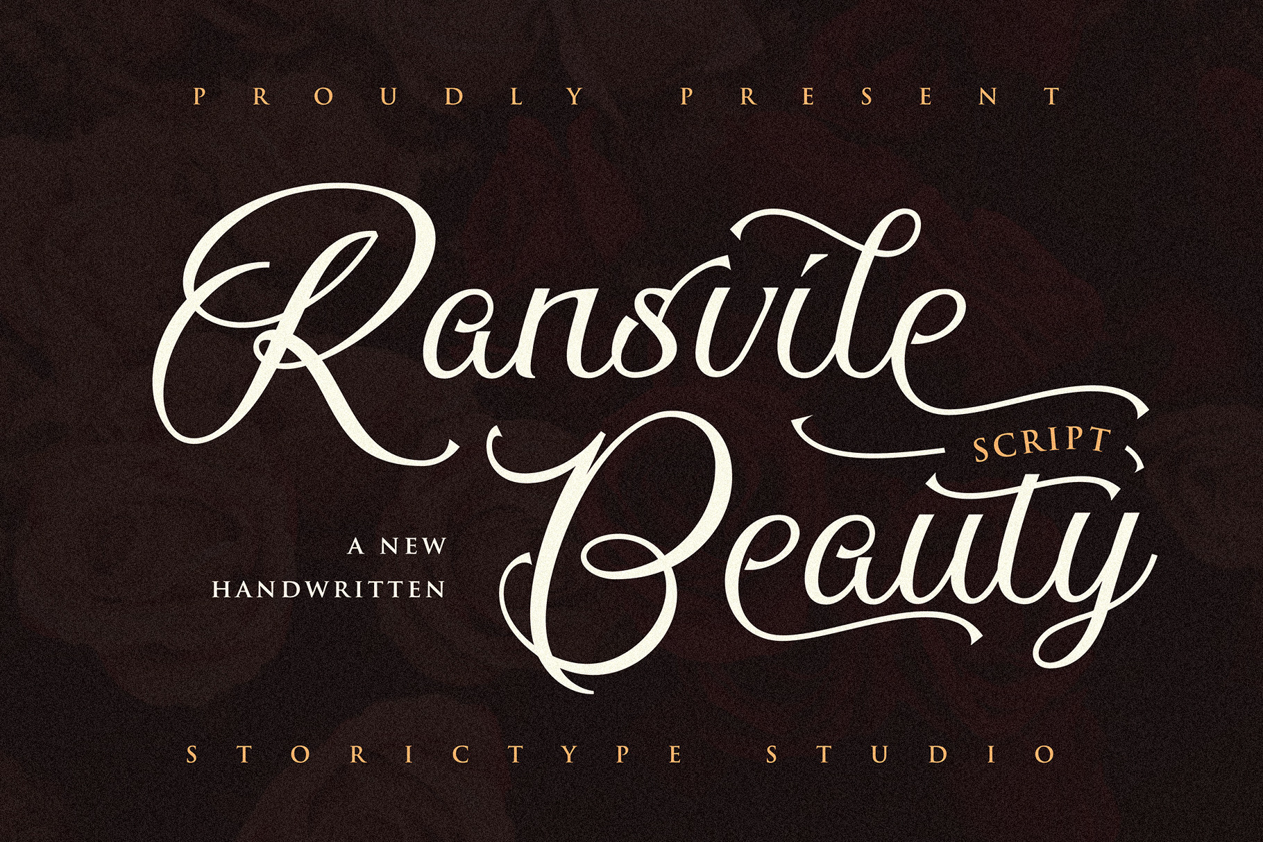 Beispiel einer Ransvile Beauty Script-Schriftart