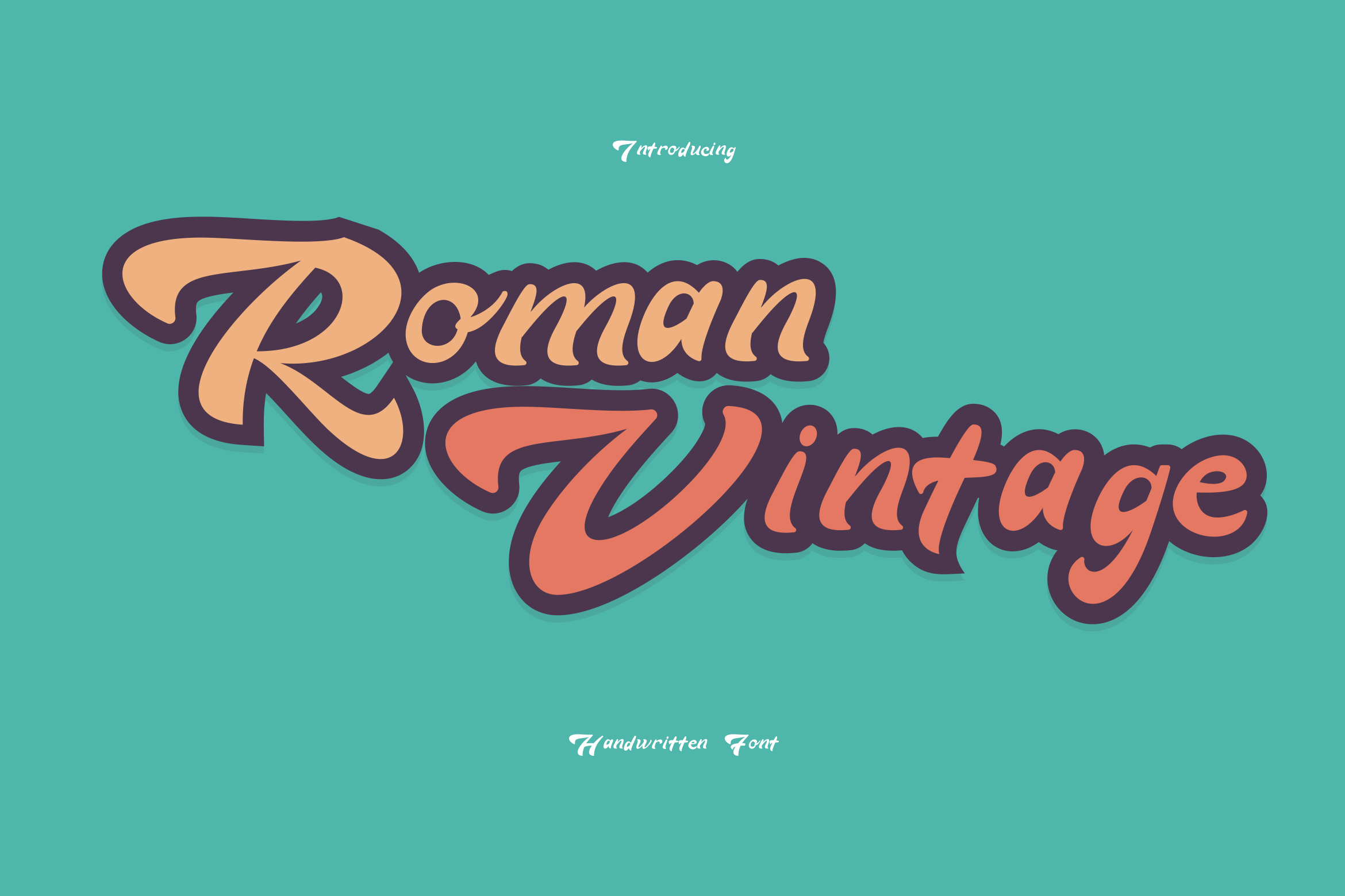 Beispiel einer Roman Vintage Regular-Schriftart