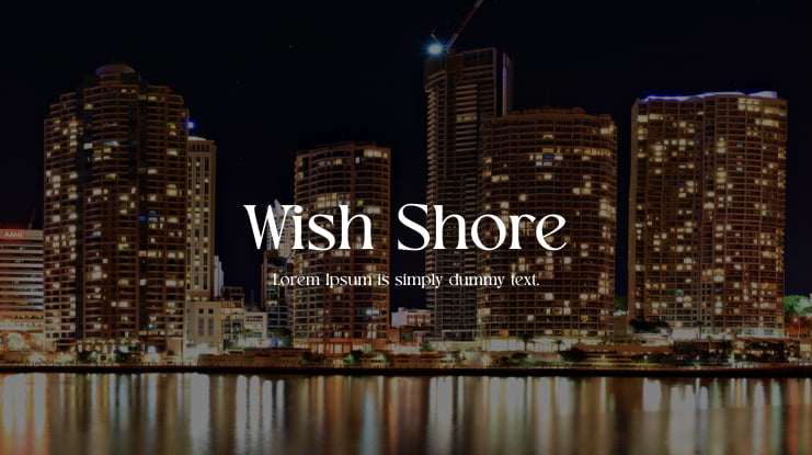Beispiel einer Wish Shore-Schriftart