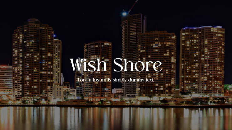 Beispiel einer Wish Shore Regular-Schriftart