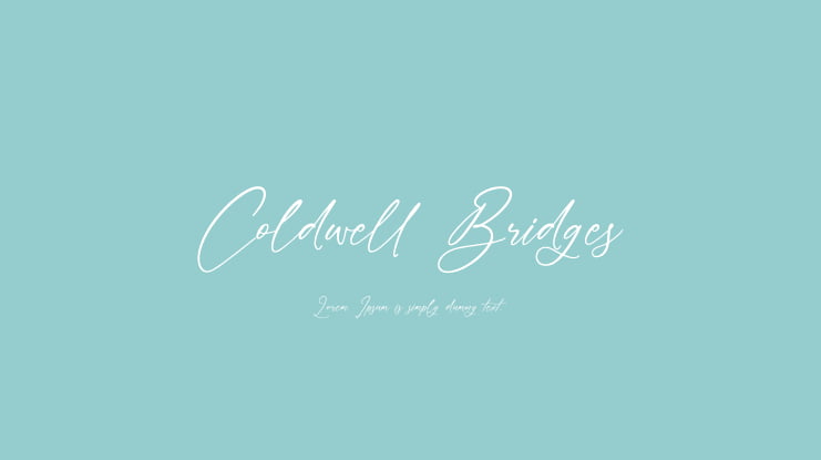 Beispiel einer Coldwell Bridges-Schriftart