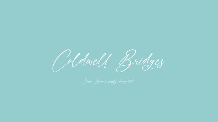 Beispiel einer Coldwell Bridges Regular-Schriftart