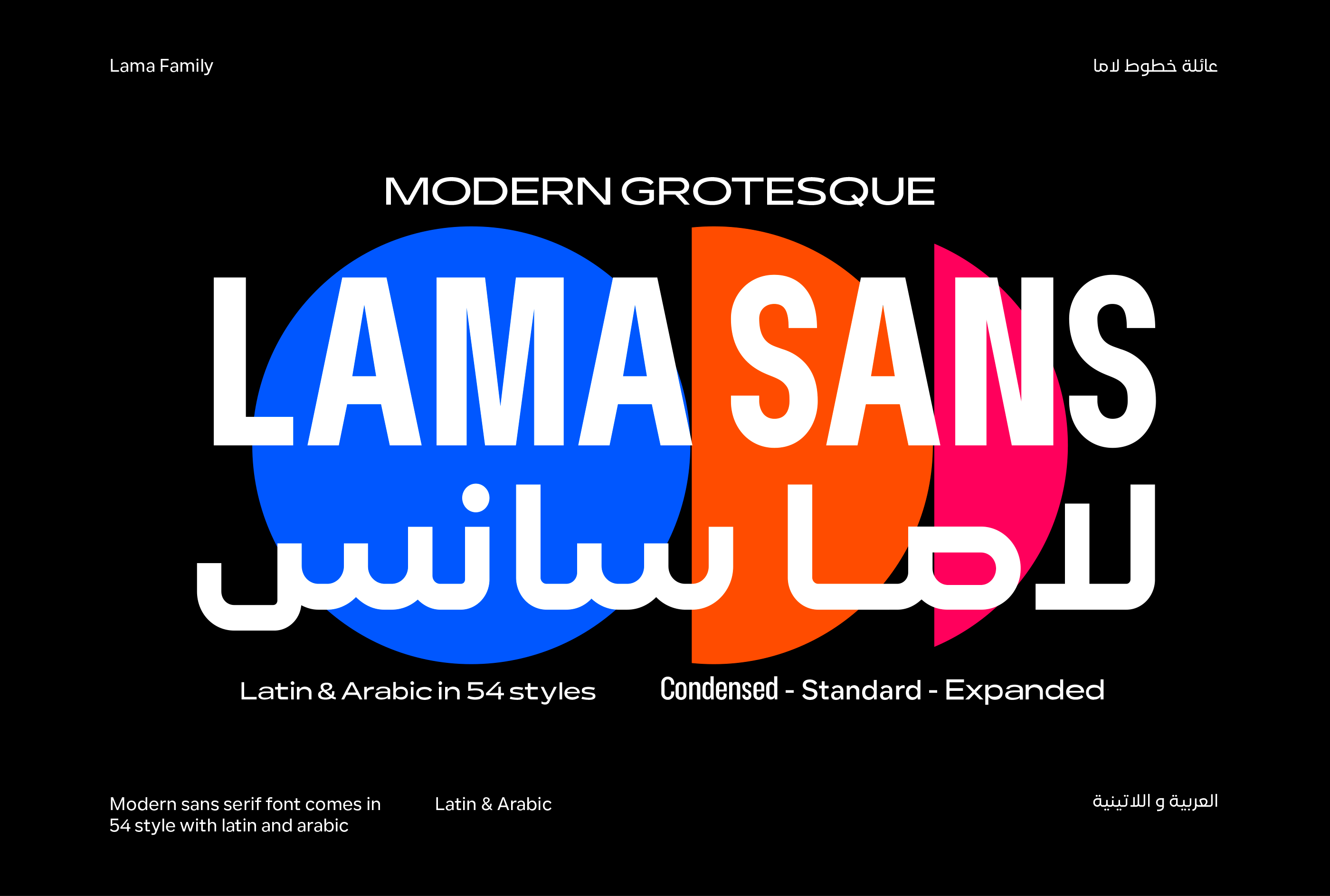 Beispiel einer Lama Sans Expanded Bold Expanded-Schriftart