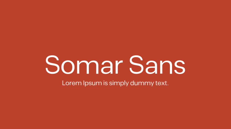 Beispiel einer Somar Sans Condensed-Schriftart