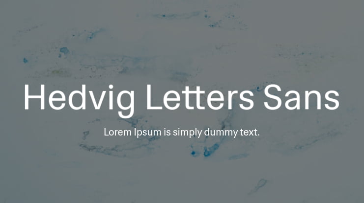 Beispiel einer Hedvig Letters Sans-Schriftart