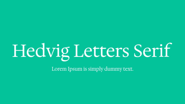 Beispiel einer Hedvig Letters Serif-Schriftart
