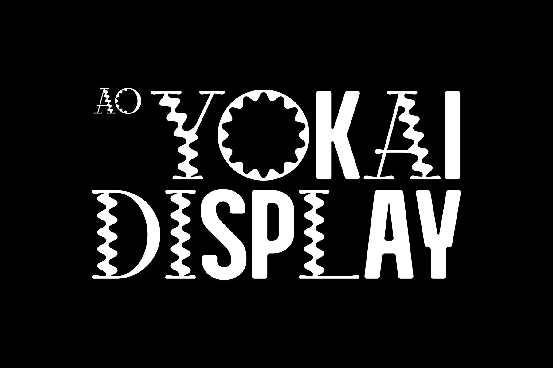 Beispiel einer AOYokai Regular-Schriftart